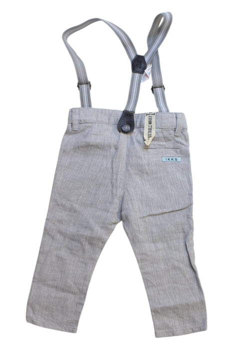 A Grey Dress Pants from IKKS in size 6-12M for boy. (Back View)