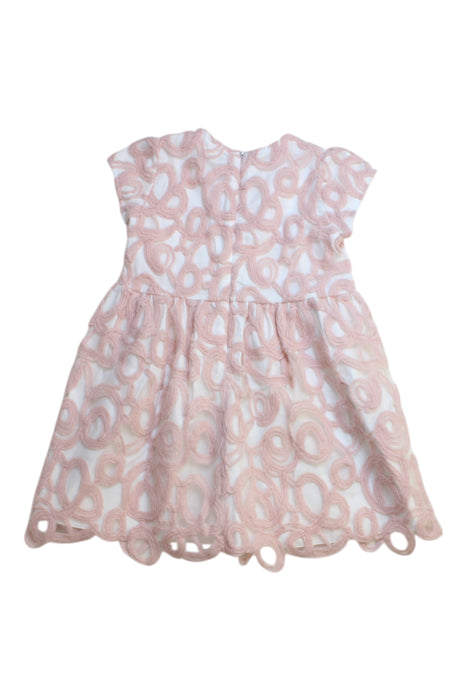 A Pink Short Sleeve Dresses from Il Gufo in size 2T for girl. (Back View)