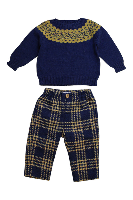 A Navy Pants Sets from Fina Ejerique in size 6-12M for boy. (Front View)
