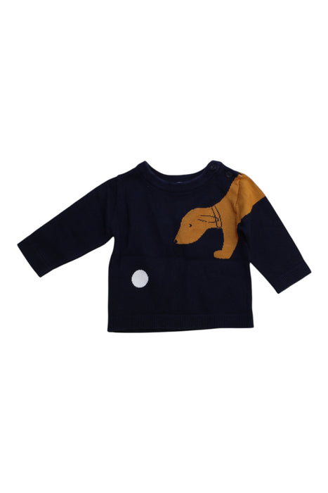 A Navy Long Sleeve Tops from Jacadi in size 3-6M for boy. (Front View)
