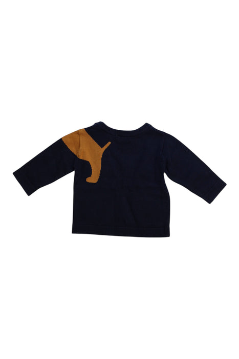 A Navy Long Sleeve Tops from Jacadi in size 3-6M for boy. (Back View)