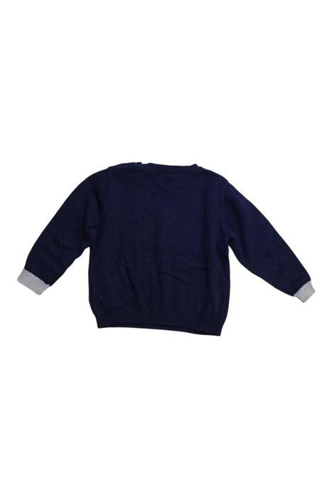 A Navy Knit Sweaters from Mayoral in size 6-12M for boy. (Back View)