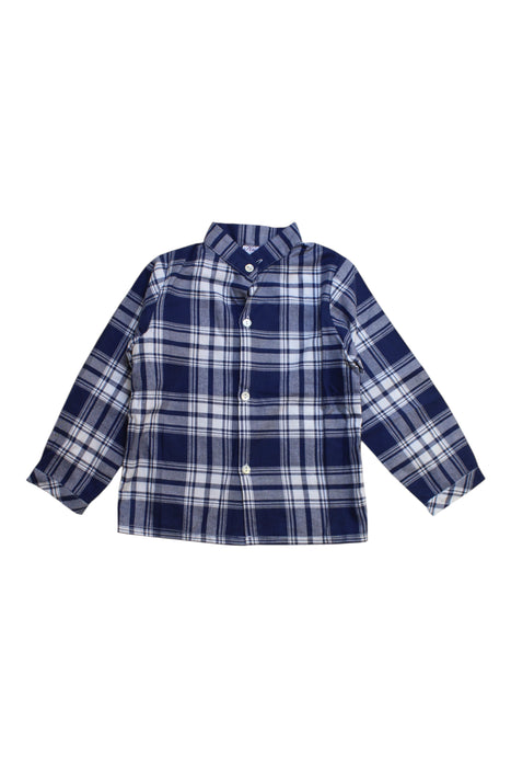 A Blue Long Sleeve Shirts from Kidiwi in size 2T for boy. (Front View)