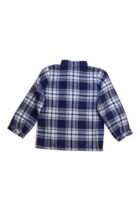 A Blue Long Sleeve Shirts from Kidiwi in size 2T for boy. (Back View)