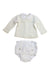 A White Shorts Sets from Foque in size 6-12M for girl. (Front View)