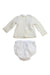 A White Shorts Sets from Foque in size 6-12M for girl. (Back View)
