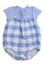 A Blue Short Sleeve Rompers from Mebi in size 0-3M for boy. (Front View)