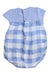 A Blue Short Sleeve Rompers from Mebi in size 0-3M for boy. (Back View)