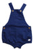 A Blue Overall Shorts from Cocote in size 12-18M for boy. (Front View)