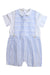 A Blue Short Sleeve Rompers from Tutto Piccolo in size 18-24M for boy. (Front View)