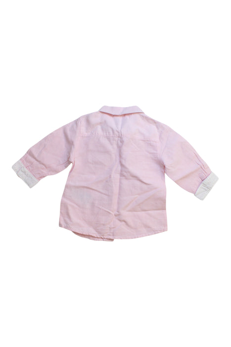 A Pink Long Sleeve Shirts from Mayoral in size 6-12M for boy. (Back View)