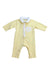 A Yellow Long Sleeve Rompers from Patachou in size 0-3M for boy. (Front View)