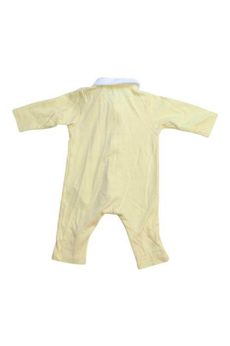 A Yellow Long Sleeve Rompers from Patachou in size 0-3M for boy. (Back View)