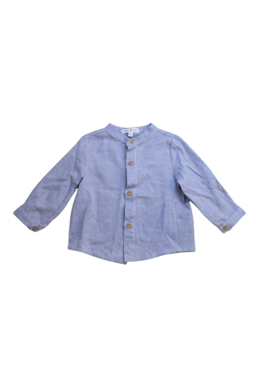 A Blue Long Sleeve Shirts from Fina Ejerique in size 6-12M for boy. (Front View)