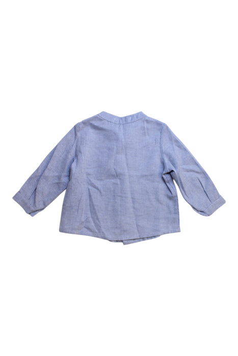A Blue Long Sleeve Shirts from Fina Ejerique in size 6-12M for boy. (Back View)