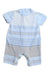 A Blue Short Sleeve Rompers from Emile et Rose in size Newborn for boy. (Front View)
