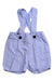 A Blue Overall Shorts from Thomas Brown in size 3-6M for boy. (Front View)