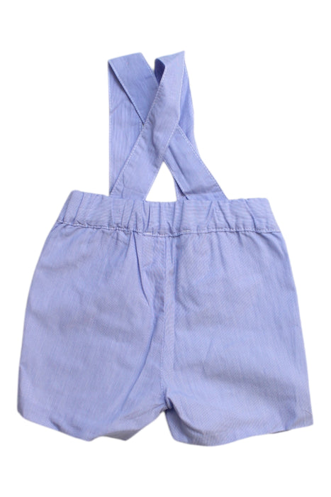 A Blue Overall Shorts from Thomas Brown in size 3-6M for boy. (Back View)