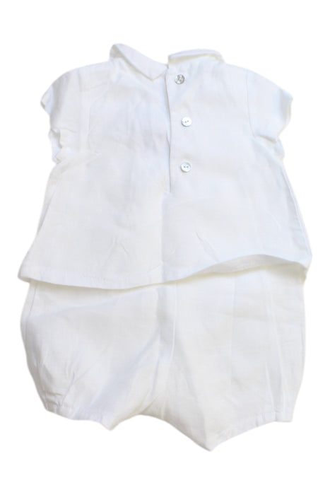 A White Overall Sets from Tartine et Chocolat in size 0-3M for neutral. (Back View)