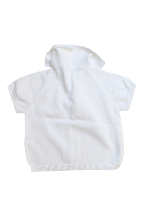 A White Short Sleeve Shirts from Wedoble in size 6-12M for boy. (Back View)