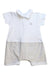A White Short Sleeve Rompers from Absorba in size 6-12M for girl. (Front View)