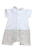 A White Short Sleeve Rompers from Absorba in size 6-12M for girl. (Back View)