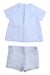 A Blue Shorts Sets from Foque in size 3-6M for boy. (Front View)