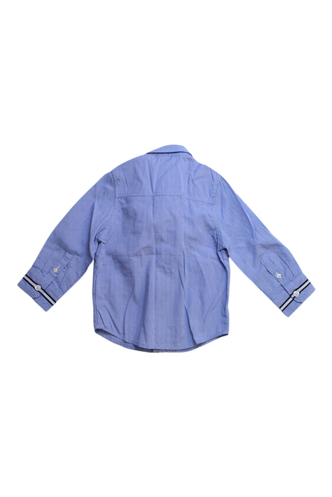 A Blue Long Sleeve Shirts from Boss in size 12-18M for boy. (Back View)