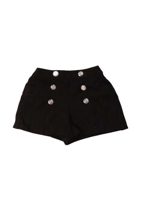 A Black Shorts from Balmain in size 12-18M for girl. (Front View)