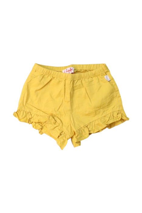 A Yellow Shorts from Il Gufo in size 6-12M for girl. (Front View)