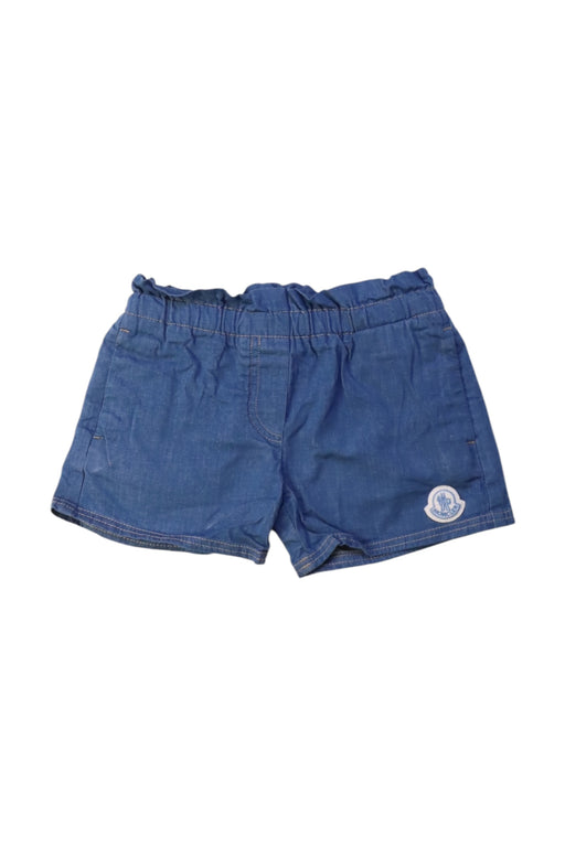 A Blue Shorts from Moncler in size 12-18M for girl. (Front View)