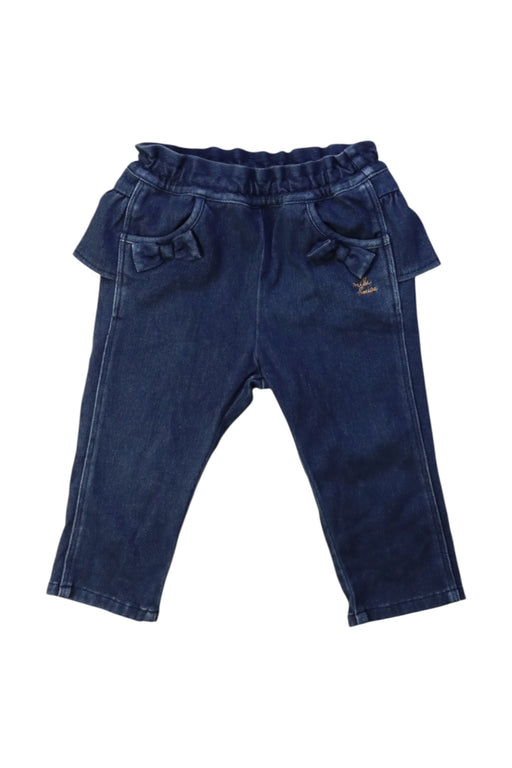 A Navy Jeans from Miki House in size 12-18M for girl. (Front View)
