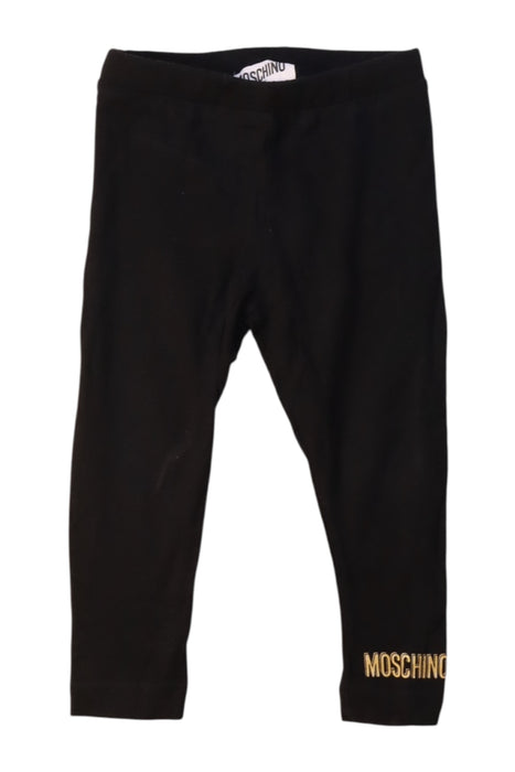 A Black Leggings from Moschino in size 12-18M for girl. (Front View)