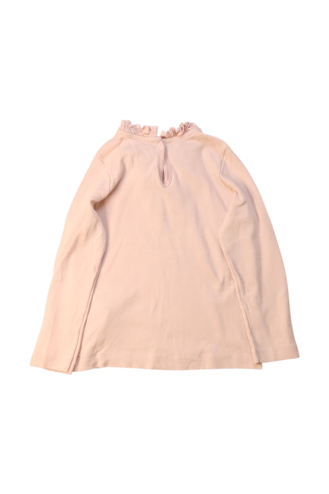 A Pink Long Sleeve Tops from Petit Bateau in size 3T for girl. (Back View)