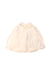 A White Long Sleeve Tops from Nanos in size 3-6M for girl. (Front View)
