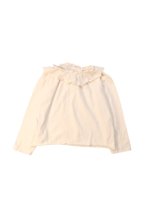 A Ivory Long Sleeve Tops from Teddy & Minou in size 12-18M for girl. (Front View)