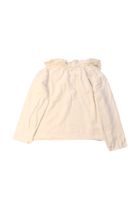 A Ivory Long Sleeve Tops from Teddy & Minou in size 12-18M for girl. (Back View)