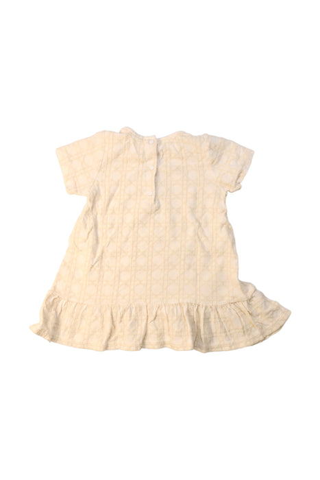 A Ivory Short Sleeve Dresses from Dior in size 6-12M for girl. (Back View)