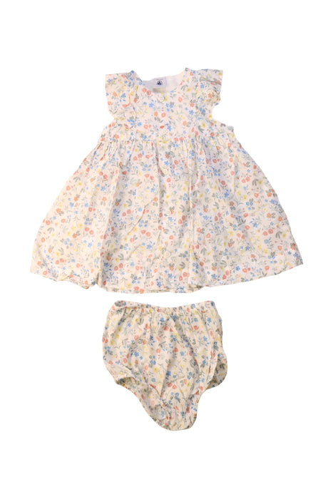 A White Dress Sets from Petit Bateau in size 6-12M for girl. (Front View)