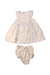A White Dress Sets from Petit Bateau in size 6-12M for girl. (Front View)