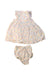 A White Dress Sets from Petit Bateau in size 6-12M for girl. (Back View)