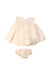 A White Dress Sets from Bonpoint in size 12-18M for girl. (Front View)