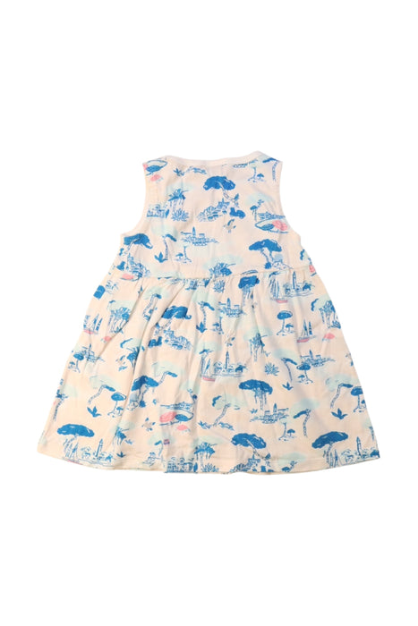 A Blue Sleeveless Dresses from Petit Bateau in size 12-18M for girl. (Back View)