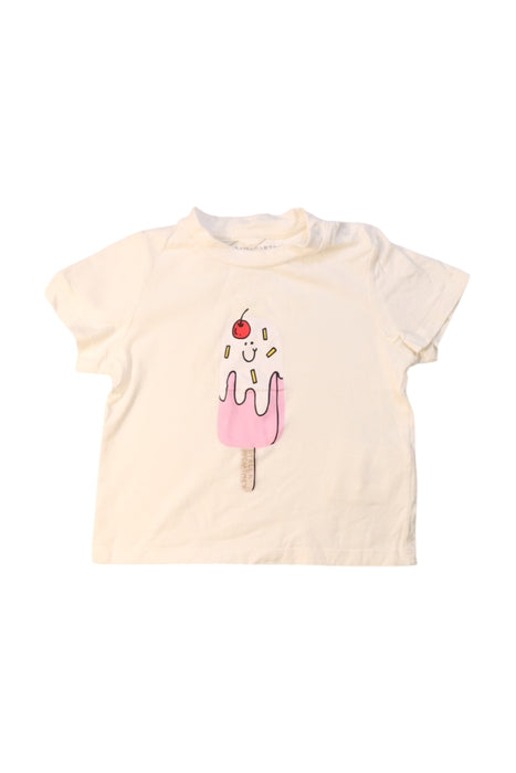 A Beige Short Sleeve T Shirts from Stella McCartney in size 6-12M for girl. (Front View)