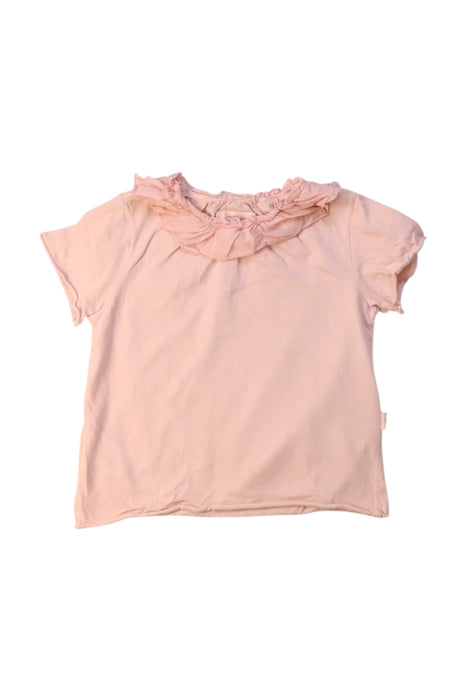 A Pink Short Sleeve Tops from Teddy & Minou in size 12-18M for girl. (Front View)