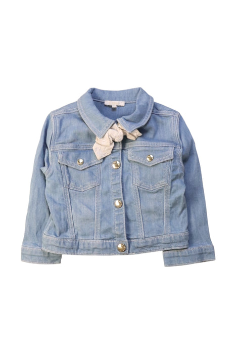 A Blue Lightweight Jackets from Chloe in size 12-18M for girl. (Front View)