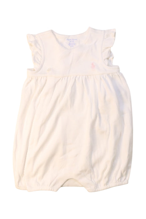 A Ivory Sleeveless Rompers from Ralph Lauren in size 6-12M for girl. (Front View)