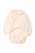 A Ivory Long Sleeve Bodysuits from Petit Bateau in size 3-6M for girl. (Front View)
