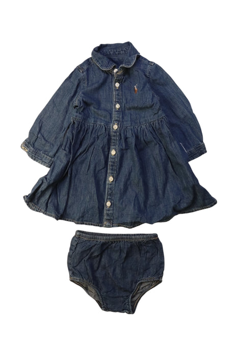A Blue Dress Sets from Ralph Lauren in size 3-6M for girl. (Front View)