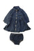 A Blue Dress Sets from Ralph Lauren in size 3-6M for girl. (Front View)